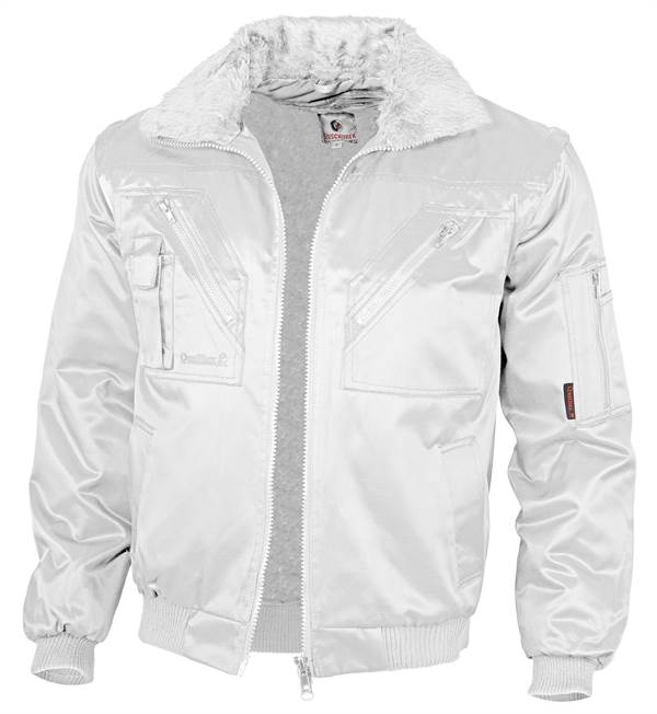 Jachetă pilot QUALITEX, albă, 265 g/m², mărime L, Z23611L