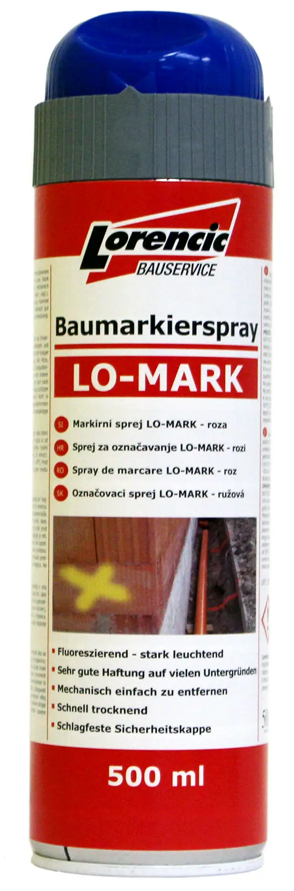 =§= Baumarkierspray LO-MARK blau 500ml 12Stk/Kart 75Kart/Pal, Z241619LO