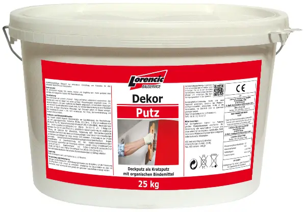 Dekor-Putz Kratz 1,5mm, farbig, Verbrauch 2,5kg/m², 25kg/Kübel, 32Kübel/Pal, Z2509125LO