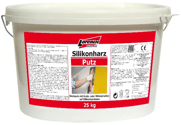 Silikonharz-Putz Kratz 1,5mm, weiß, Verbr. 2,5kg/m², 25kg/Kübel, 32Kübel/Pal, Z2518125LOW