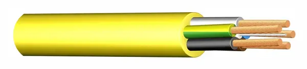 Cablu special pentru construcţii, din PVC, 5 x 2,5mm, N07V3V3-F, Z301525