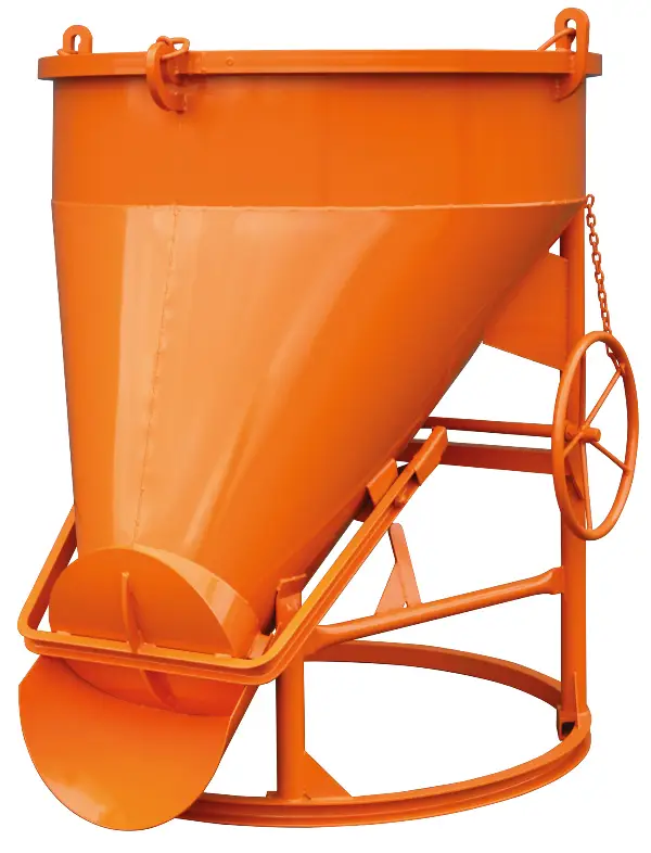 Siloz pentru beton 1021.12H, 1000l rotund, cu roată de mână, Z30280