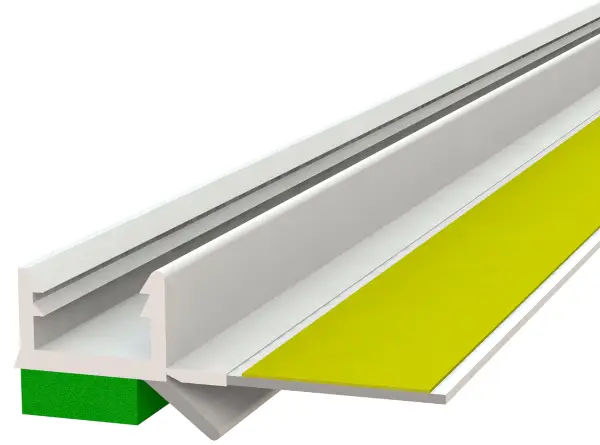 Putz/Schutzleiste 10mm,außen GRÜN,DL,flex. Abriss, 2,5lfm/Sta 60Sta/Kart 42Kart/Pal, Z3775250LO