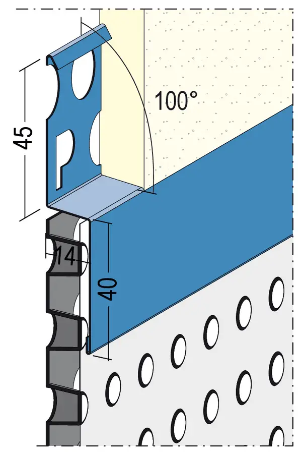 Noppenbahnprofil 2768 außen 2,50lfm/Sta 10Sta/Bd 100Bd/Pal, Z42768250