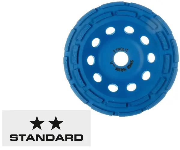 Pânză-oală pentru şlefuit, diamantată, STS-D, 125 x 20 x 22,23mm, DGU, cu 2 rânduri, TYROLIT, Z494361