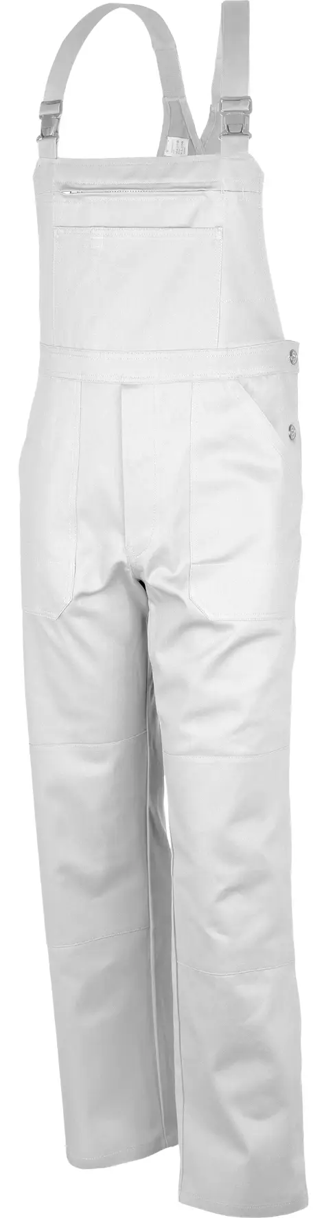 Salopetă cu pieptar, albă, 240g, mărime 52, Z51152G