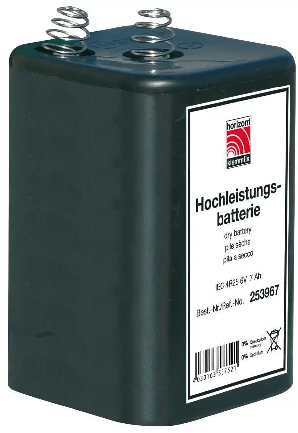 Baterie casetată de 6V/7Ah, pentru baliza cu semnalizare luminoasă, inclusiv eliminarea ei ca deşeu, UA24 bucăţi/cutie,...