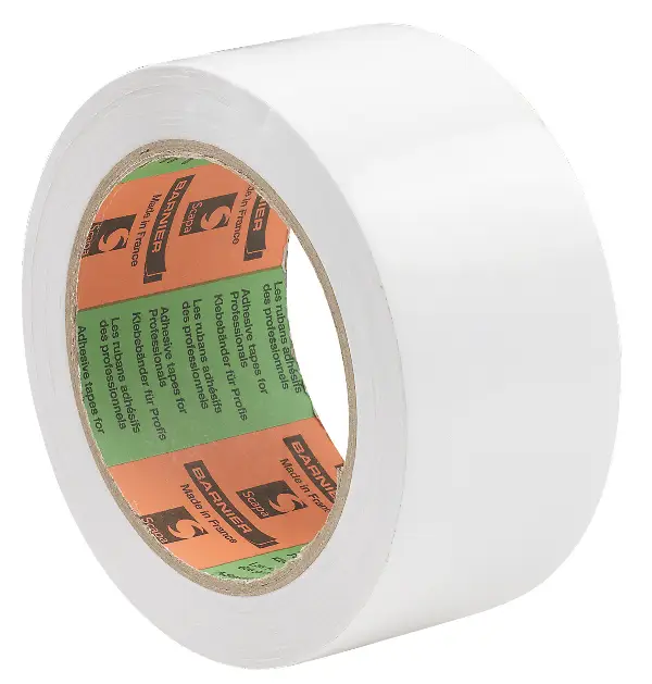 Bandă adezivă BARNIER®, din PVC, albă, 50mm x 33m, UA36! Nu răspundem pentru urme!, Z609651