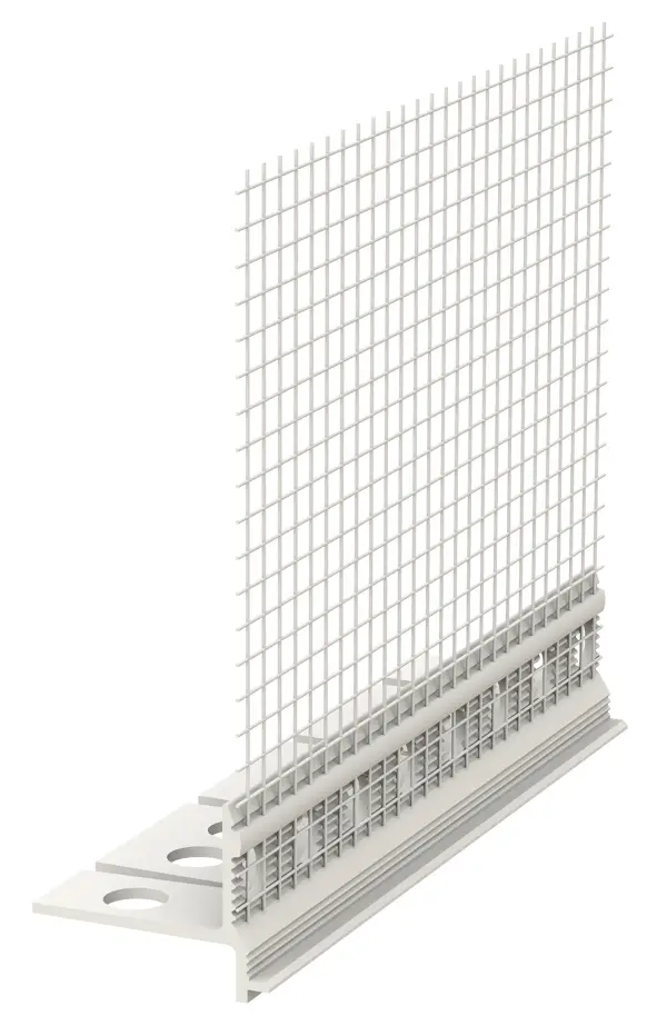 Gewebetropfkante PVC für Rundungen mit WDVS-Gewebe 2,5lfm/Sta VPE25=62,5lfm/Kart, Z6485302R250LO