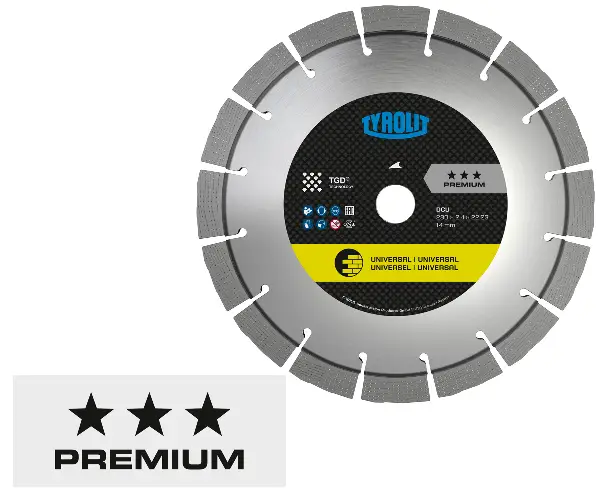 Pânză diamantată C3W 230 x 2,4 x 22,23mm, înălţimea segmentului 14mm, TGD® TYROLIT, Z704617