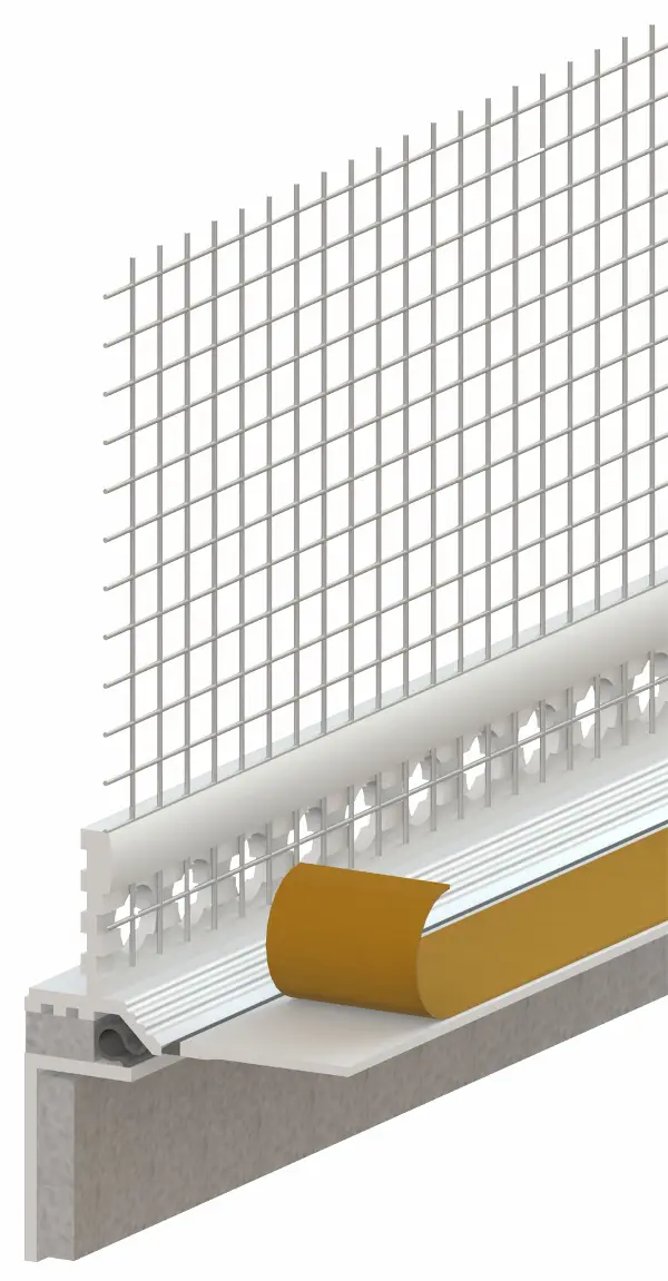 Putz/Schutzleiste 11mm WDVS-Gewebe K3 f. Rollladenf. 2,4lfm/Sta 25Sta/Kart 40Kart/Pal, Z824K3LO