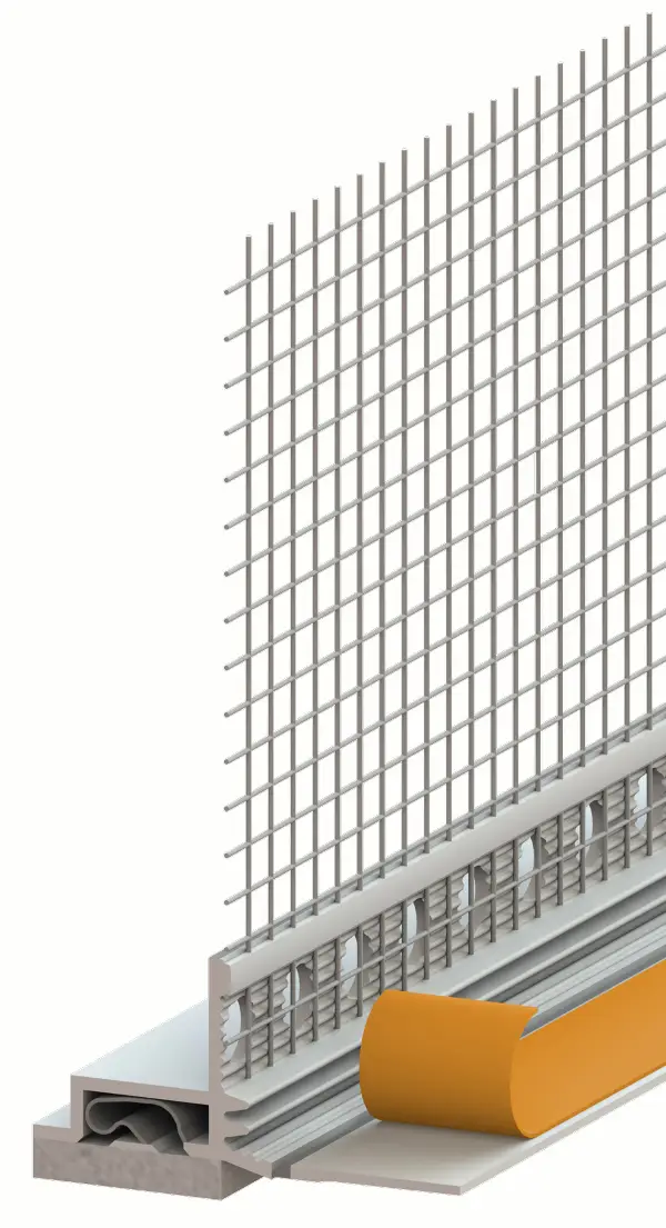 Profil pentru tencuială şi de protecţie cu ţesătură WDVS 3D standard, 1,4 ml/bară, UA25 = 35ml, 40 cutii/palet, Z914