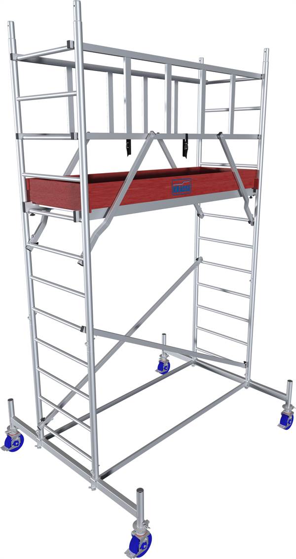 Alu-Rollgerüst KRAUSE® MONTO® PROTEC® Breitaufbau 2,00x0,60m, AH= 4,30m, Z940117