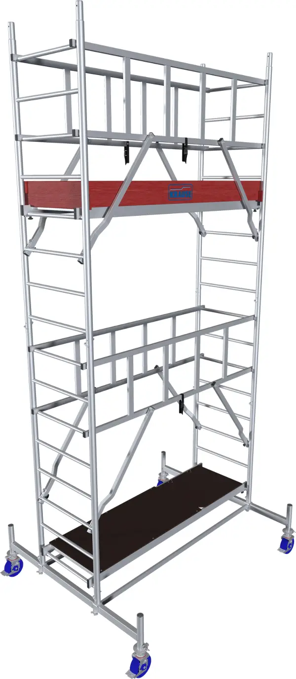 Alu-Rollgerüst KRAUSE® MONTO® PROTEC® Breitaufbau 2,00x0,60m, AH= 5,30m, Z940124