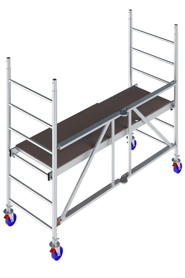 Schela mobila pliabila din Aluminiu, KRAUSE® MONTO® PROTEC® XS, Dimensiuni 2,00x0,60m, AH= 2,90m, Z942104