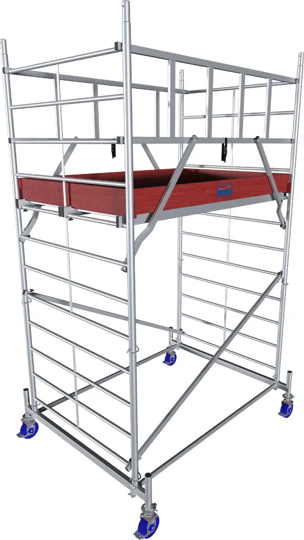 Alu-Rollgerüst KRAUSE® MONTO® PROTEC® XXL Breitaufbau 2,00x1,20m, AH= 4,30m, Z945112