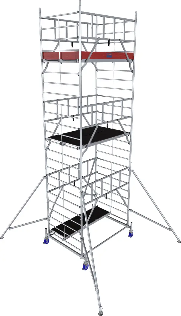 Alu-Rollgerüst KRAUSE® MONTO® PROTEC® XXL Breitaufbau 2,00x1,20m, AH= 7,30m, Z945143