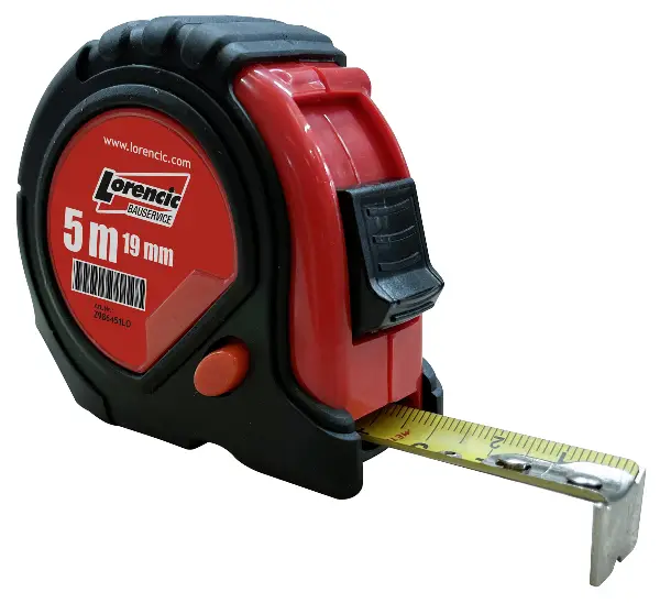 Ruleta LORENCIC PROFI 19mm x 5m cu opritor și clemă UA12, Z986451LO