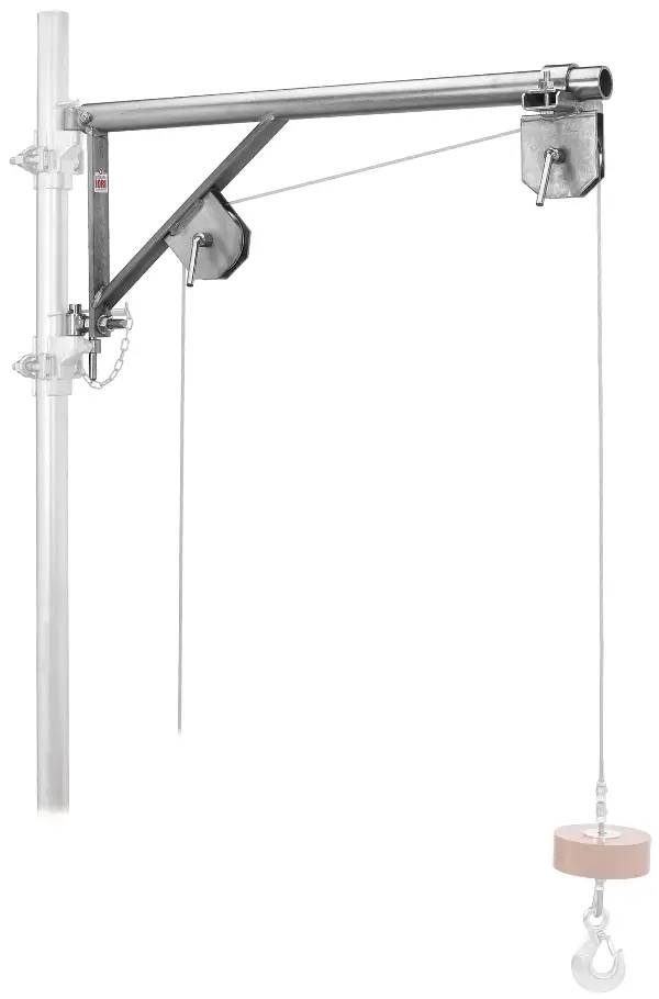 Schwenkarm für Bauwinde IORI DM200ITT/ITLTT inkl. 2 Gerüstklemmen, ZB7