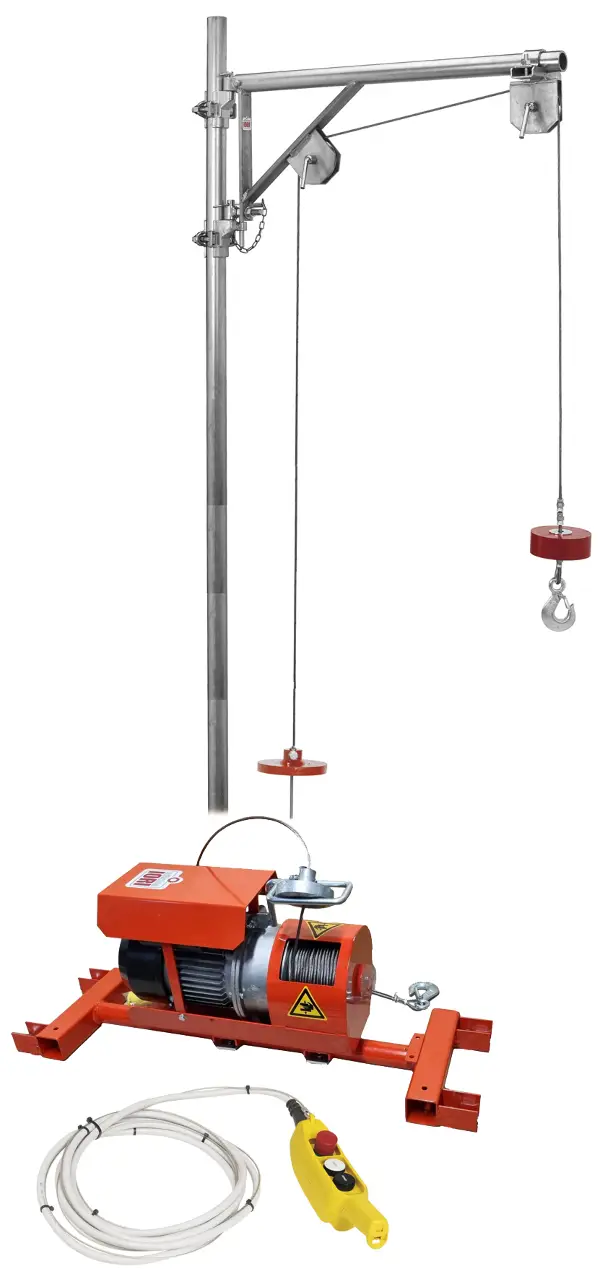 Bauwinde IORI DM200ITLTT 230V 200kg Tragkraft Seillänge 50x2m, ZDM200ITLTT