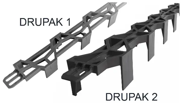Distantieri DRUPAK 1 15mm non-PVC 2M/buc, gesteckt, 100ML/leg, 60leg/Pal, ZDPF15200