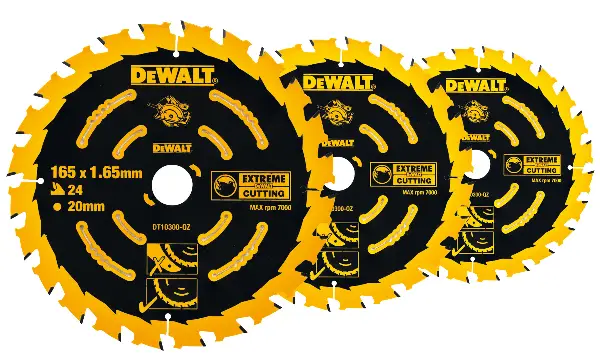 Set de pânze EXTREME DEWALT®, 3 bucăţi DT10304, 190x30mm, Z24, pentru ferăstrăul circular DWE575K, ZDT10399-QZ