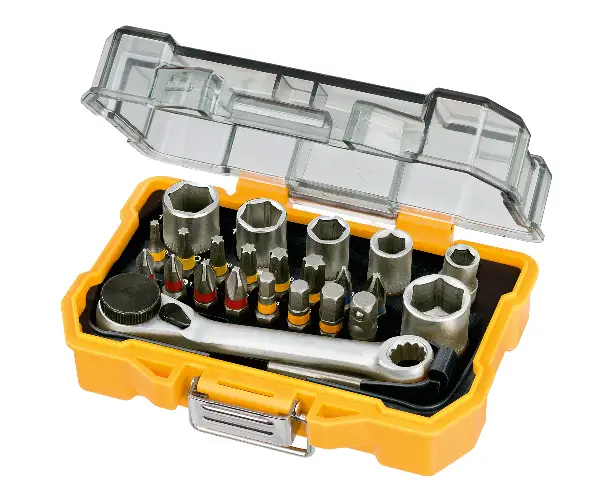 Bitset DEWALT® 24-tlg. PZ/PH/TORX/HEX inkl. Ratsche,Bithalter,Adapter,in Case, ZDT71516-QZ