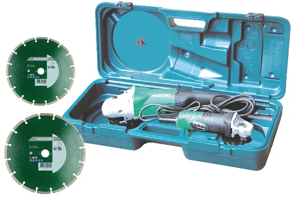 Set polizor unghiular HIKOKI G13SR4 125mm si G23SW2 230mm m. 2 Discuri diamantate, Trusa, ZKG23SAYAZSET