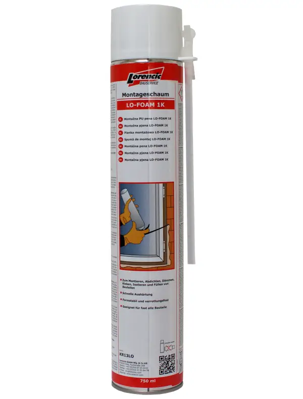 =§= Spumă de montaj LO-FOAM 1K, 750ml, 12 bucăţi/cutie, 70 cutii/palet, ZKR13LO