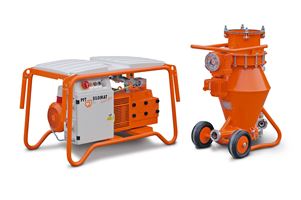Silomat PFT TRANS PLUS 145 portabil 7,5kW cu cuvă transportoare rulabilă, Z00689524