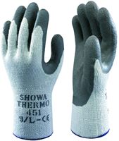 Strick-Handschuh Schrumpf-Latex SHOWA® 451 EN388+EN407+EN511, grau, Gr. 9, VPE120, Z023709