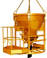Siloz pentru beton 1016H.12 PAM, 1000l cu nacelă pentru persoane, cilindric-conic, Z1016H1000PAM