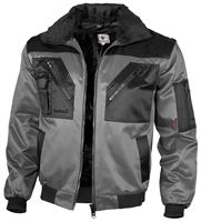Jachetă pilot QUALITEX, gri/neagră, cu dungi, 265 g/m², mărime S, Z23621S