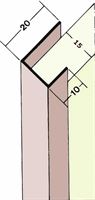 Profil de încadrare din PVC 3747, 15,0mm, 2,5 ml/bară, 50 bare/legătură, 36 legături/palet, Z43747250