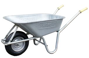 Roabă PROFOX BASIC, 100 de litri, mânere de prindere de culoare galbenă, Z7002X