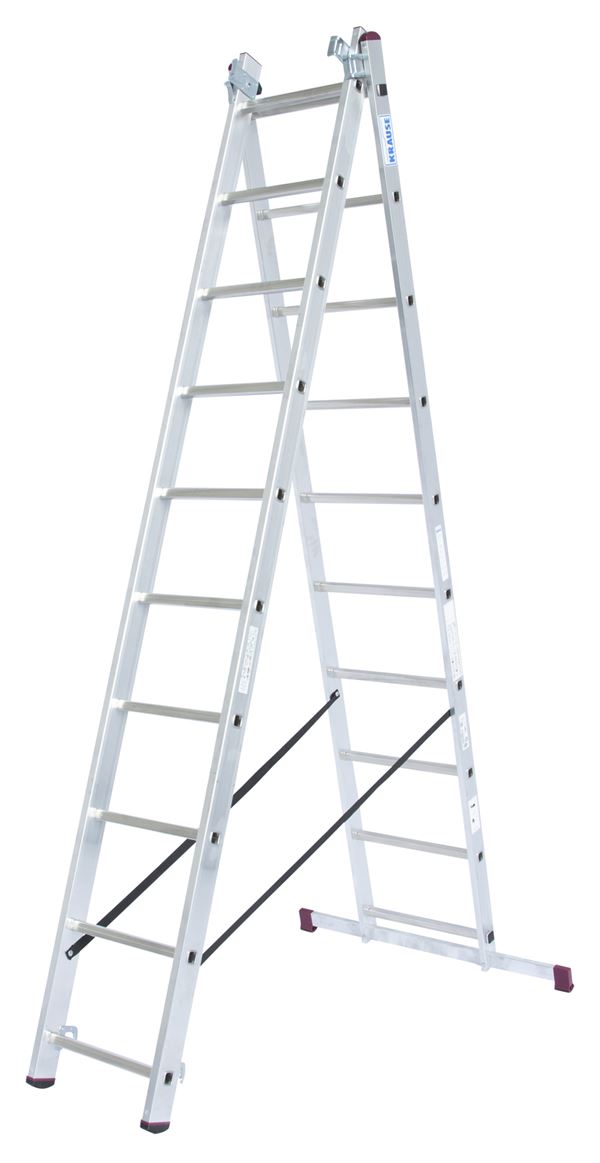 Vielzweckleiter Alu KRAUSE® CORDA® 3x10 Sprossen 2,80-6,15m, Treppenf., Gew. 16,0kg, Z033406