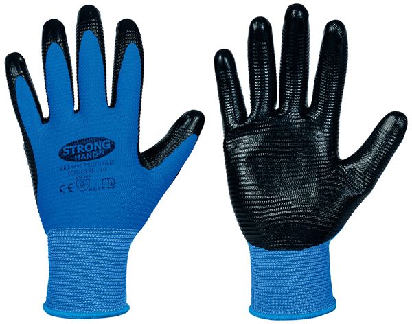 Manusi textura fina PROFILGRIP STRONGHAND®, albastre, EN388, M9, VPE120, Z058209