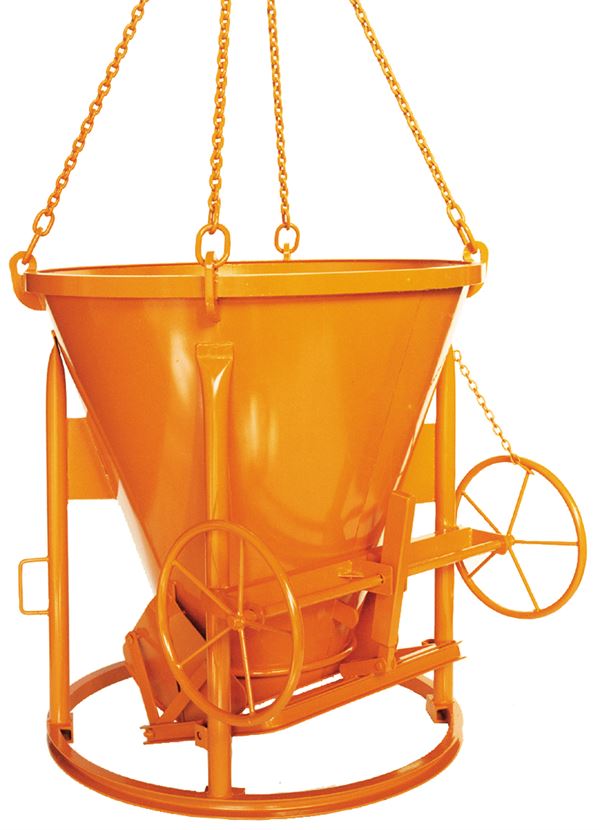 Siloz de beton 1011H.12, 1000l conic, cu roată de mână, Z10800H