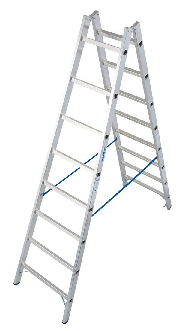 Sprossen-Doppelleiter Alu KRAUSE® STABILO® 2x8 Sprossen 2,35m, AH= 3,55m, Gew. 8,5kg, Z124920