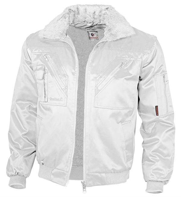 Jachetă pilot QUALITEX, albă, 265 g/m², mărime L, Z23611L