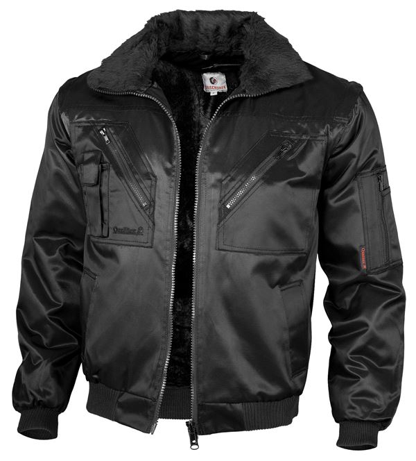 Jachetă pilot QUALITEX, neagră, 265 g/m², mărime M, Z23618M