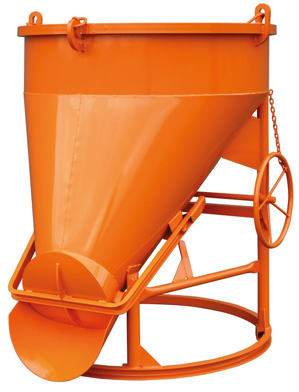 Siloz pentru beton 1021H.8, 500l rotund, cu roată de mână, Z30250