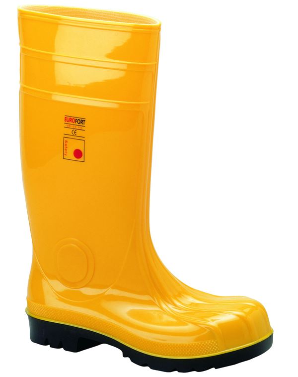 Cizme de protecţie PVC EUROFORT, galbene, EN ISO 20345 S5 SRC, mărime 45, Z3536145