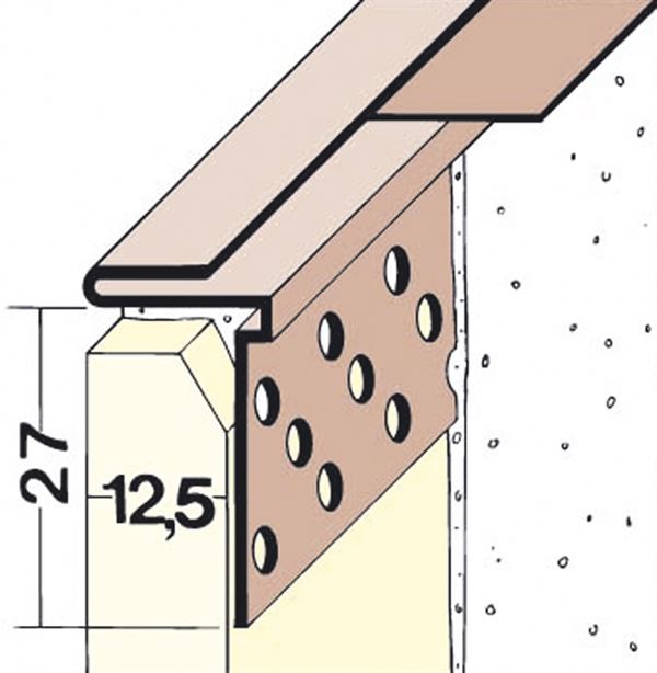 Profil de închidere 3766 din PVC, 3,0 ml/bară, 35 bare/cutie 70cutii/palet, Z43766300