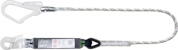 Bandfalldämpfer KRATOS® SINGLE DIN EN 355 mit Gerüsthaken, Länge 1,5m, Z4441