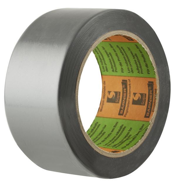 Bandă adezivă BARNIER®, din PVC, argintie, 50mm x 33m, UA36! Nu răspundem pentru resturi!, Z609650