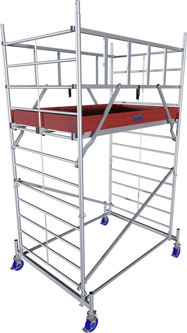 Alu-Rollgerüst KRAUSE® MONTO® PROTEC® XXL Breitaufbau 2,00x1,20m, AH= 4,30m, Z945112